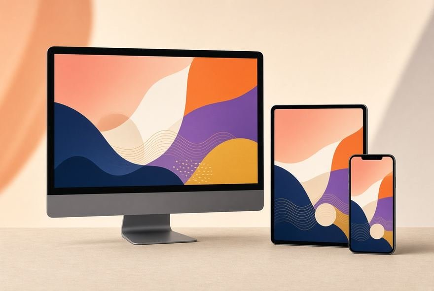 A website design shown on a desktop and tablet together