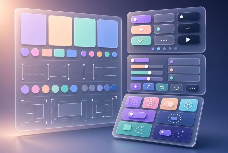 A product interface kit with panels, sliders and component states