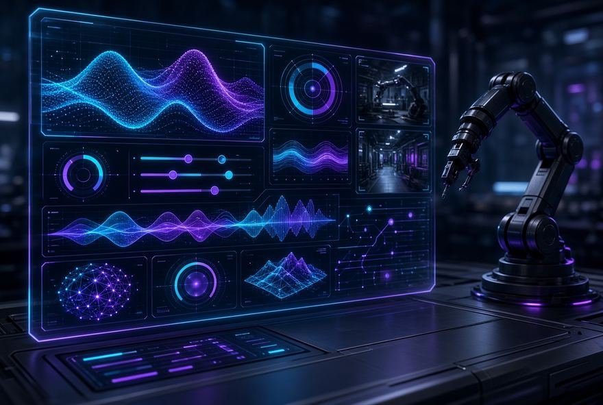 Product analytics dashboards showing usage curves and segment breakdowns
